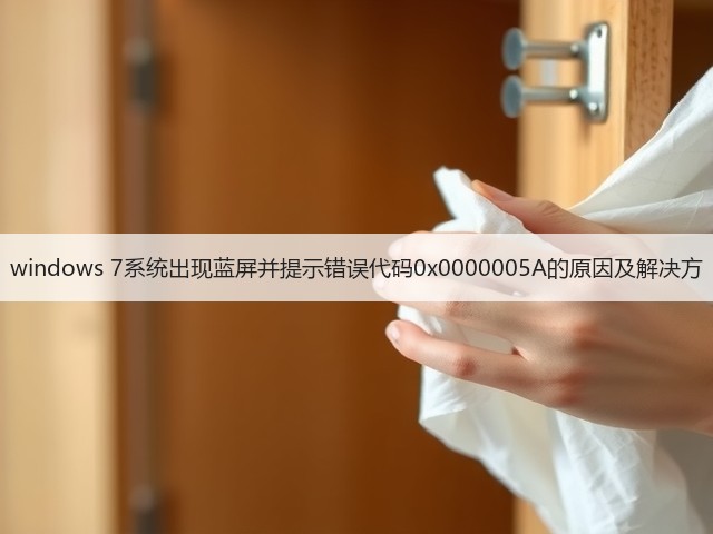 windows 7系统出现蓝屏并提示错误代码0x0000005A的原因及解决方(图2) windows 7系统出现蓝屏并提示错误代码0x0000005A的原因及解决方(图2)