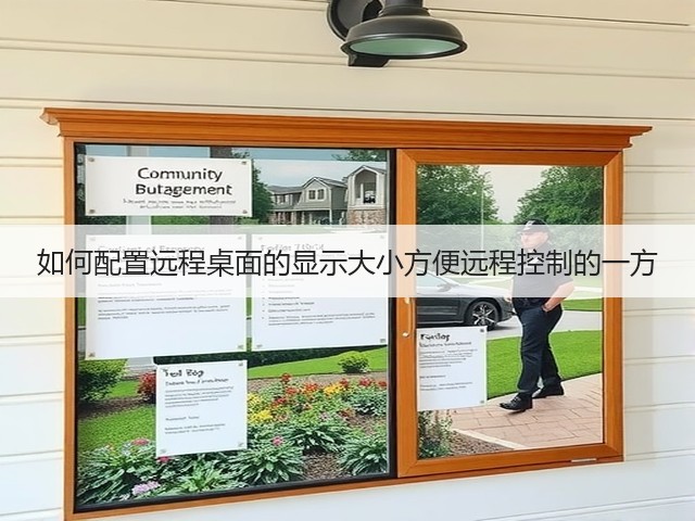 如何配置远程桌面的显示大小方便远程控制的一方(图1)