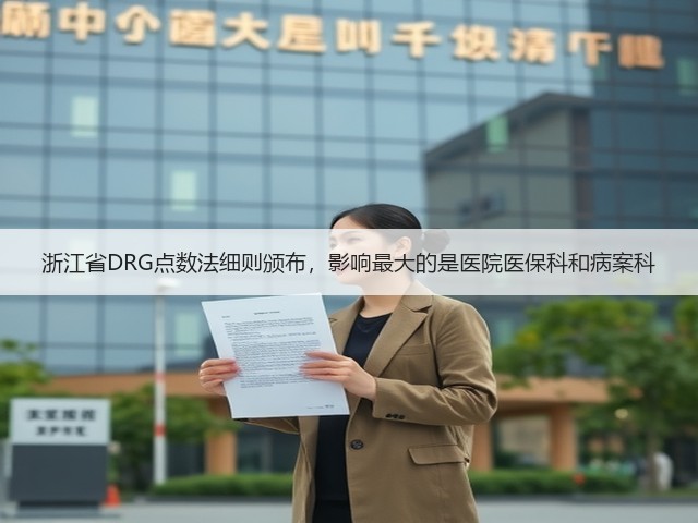 浙江省DRG点数法细则颁布，影响最大的是医院医保科和病案科(图1)