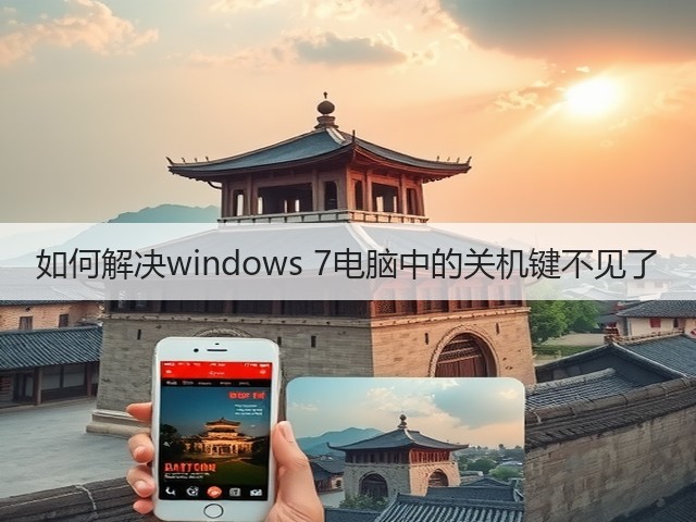 如何解决windows 7电脑中的关机键不见了(图2) 如何解决windows 7电脑中的关机键不见了(图2)