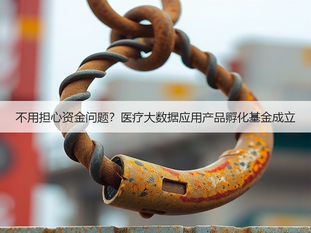 不用担心资金问题?医疗大数据应用产品孵化基金成立(图1) 不用担心资金问题?医疗大数据应用产品孵化基金成立(图1)