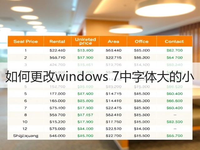 如何更改windows 7中字体大的小(图3)
