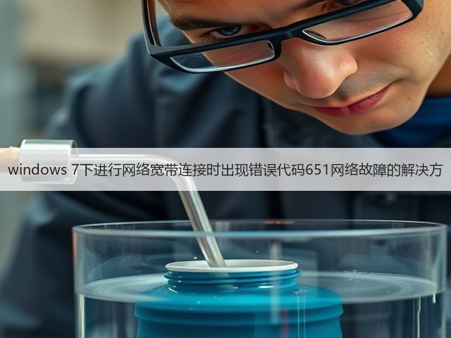 windows 7下进行网络宽带连接时出现错误代码651网络故障的解决方(图1)