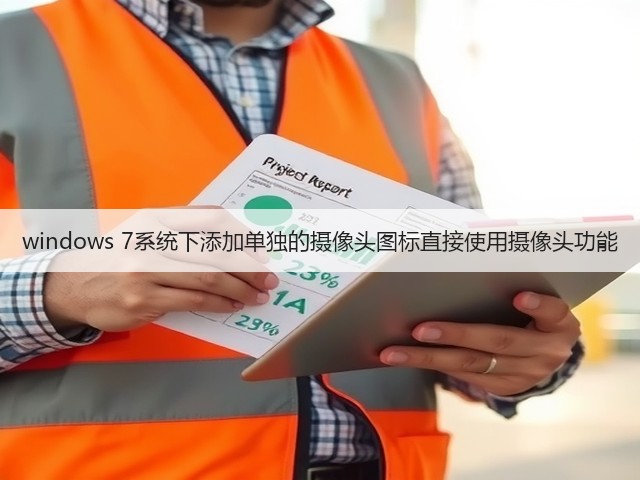 windows 7系统下添加单独的摄像头图标直接使用摄像头功能(图3)