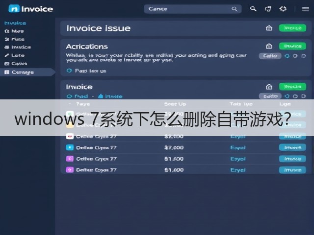 windows 7系统下怎么删除自带游戏?(图2) windows 7系统下怎么删除自带游戏?(图2)
