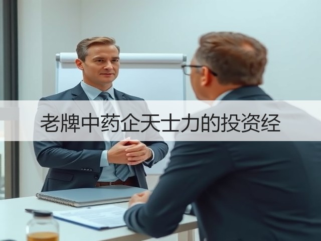 老牌中药企天士力的投资经(图3)