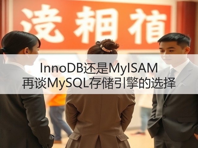 InnoDB还是MyISAM 再谈MySQL存储引擎的选择(图1) InnoDB还是MyISAM 再谈MySQL存储引擎的选择(图1)