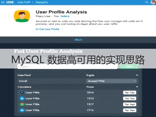 MySQL 数据高可用的实现思路(图1) MySQL 数据高可用的实现思路(图1)