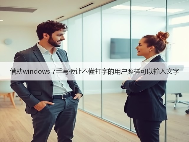 借助windows 7手写板让不懂打字的用户照样可以输入文字(图3)
