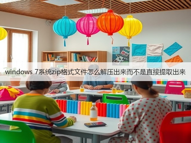 windows 7系统zip格式文件怎么解压出来而不是直接提取出来(图2) windows 7系统zip格式文件怎么解压出来而不是直接提取出来(图2)
