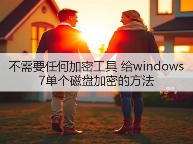 不需要任何加密工具 给windows 7单个磁盘加密的方法(图3)