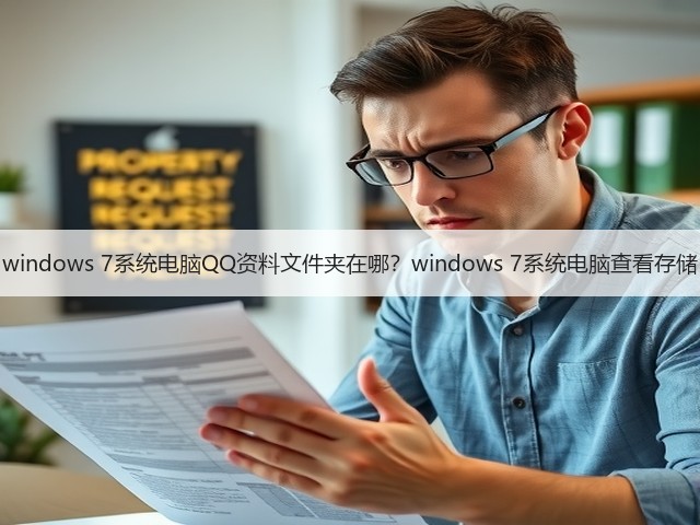 windows 7系统电脑QQ资料文件夹在哪？windows 7系统电脑查看存储(图1)
