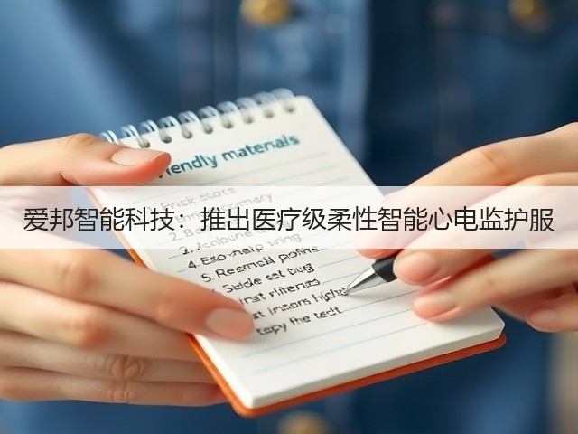 爱邦智能科技:推出医疗级柔性智能心电监护服(图1) 爱邦智能科技:推出医疗级柔性智能心电监护服(图1)