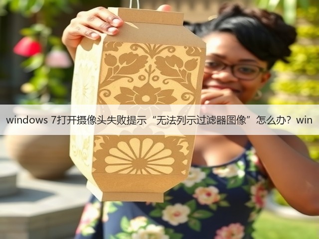windows 7打开摄像头失败提示“无法列示过滤器图像”怎么办？win(图3)