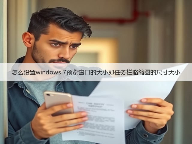 怎么设置windows 7预览窗口的大小即任务栏略缩图的尺寸大小(图2)
