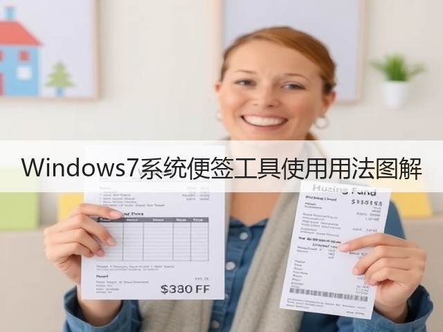 Windows7系统便签工具使用用法图解(图1)