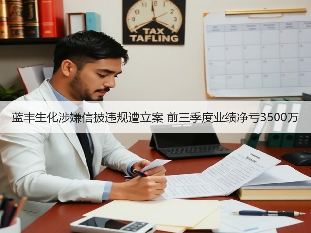 蓝丰生化涉嫌信披违规遭立案 前三季度业绩净亏3500万(图1) 蓝丰生化涉嫌信披违规遭立案 前三季度业绩净亏3500万(图1)