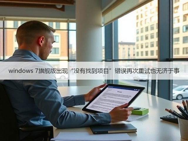 windows 7旗舰版出现“没有找到项目”错误再次重试也无济于事(图3) windows 7旗舰版出现“没有找到项目”错误再次重试也无济于事(图3)