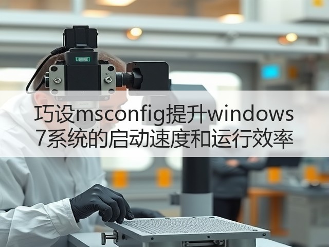 巧设msconfig提升windows 7系统的启动速度和运行效率(图1) 巧设msconfig提升windows 7系统的启动速度和运行效率(图1)
