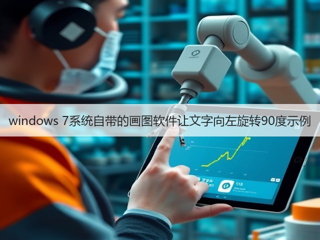 windows 7系统自带的画图软件让文字向左旋转90度示例(图1)