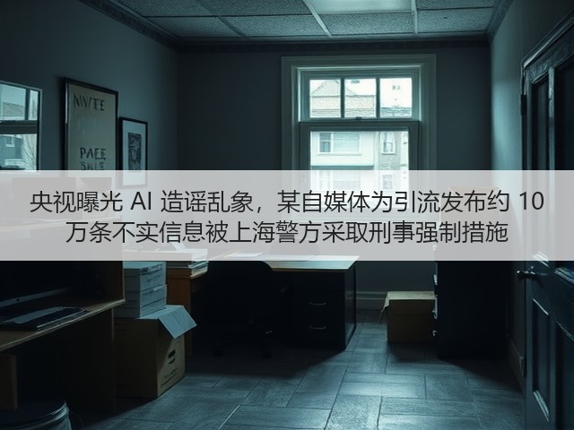 央视曝光 AI 造谣乱象，某自媒体为引流发布约 10 万条不实信息被上海警方采取刑事强制措施(图2)