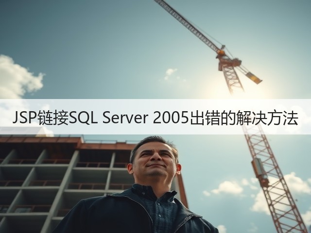 JSP链接SQL Server 2005出错的解决方法(图3)