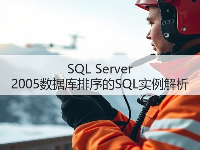 SQL Server 2005数据库排序的SQL实例解析(图1) SQL Server 2005数据库排序的SQL实例解析(图1)