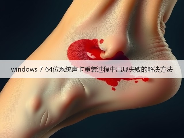 windows 7 64位系统声卡重装过程中出现失败的解决方法(图2)