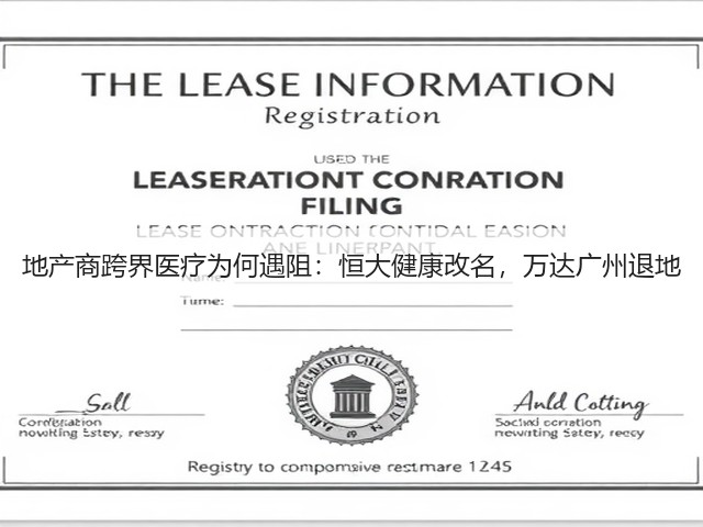 地产商跨界医疗为何遇阻:恒大健康改名,万达广州退地(图2) 地产商跨界医疗为何遇阻:恒大健康改名,万达广州退地(图2)