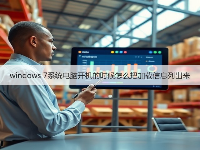 windows 7系统电脑开机的时候怎么把加载信息列出来(图3) windows 7系统电脑开机的时候怎么把加载信息列出来(图3)