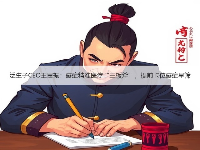 泛生子CEO王思振:癌症精准医疗“三板斧”,提前卡位癌症早筛(图2) 泛生子CEO王思振:癌症精准医疗“三板斧”,提前卡位癌症早筛(图2)