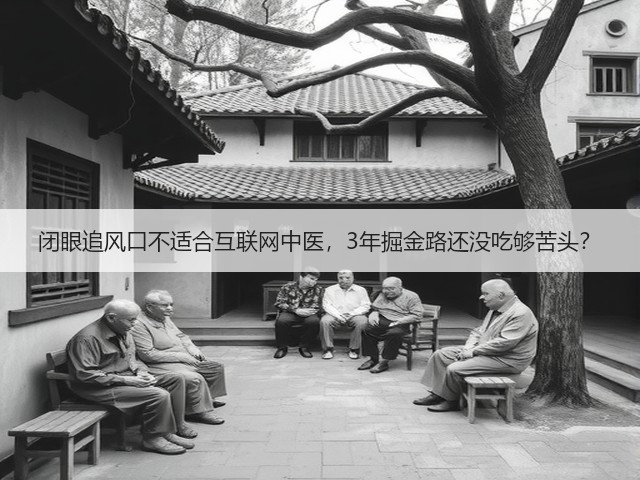 闭眼追风口不适合互联网中医,3年掘金路还没吃够苦头?(图1) 闭眼追风口不适合互联网中医,3年掘金路还没吃够苦头?(图1)