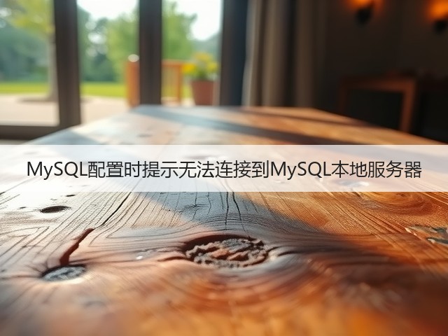 MySQL配置时提示无法连接到MySQL本地服务器(图3) MySQL配置时提示无法连接到MySQL本地服务器(图3)