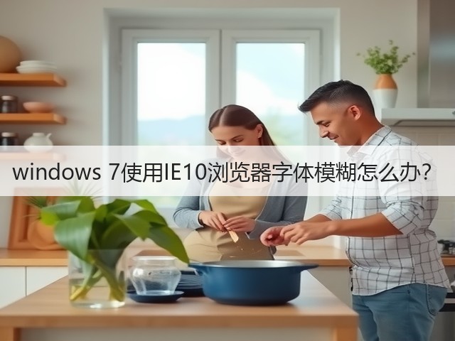 windows 7使用IE10浏览器字体模糊怎么办？(图1)