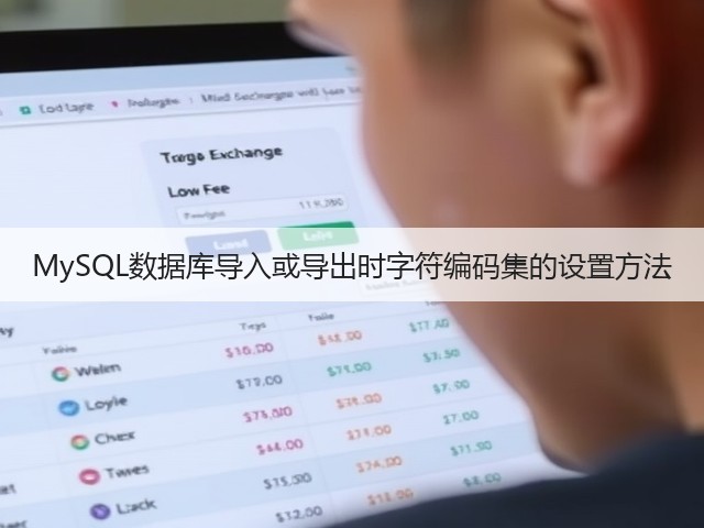 MySQL数据库导入或导出时字符编码集的设置方法(图2)