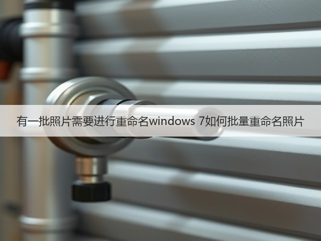 有一批照片需要进行重命名windows 7如何批量重命名照片(图1)