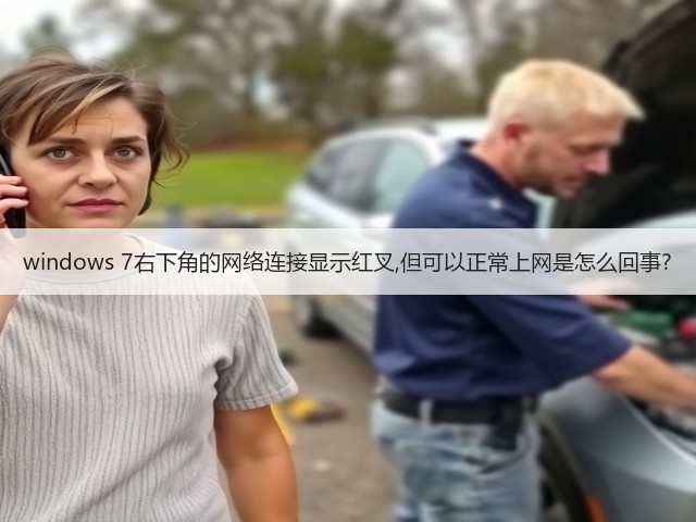 windows 7右下角的网络连接显示红叉,但可以正常上网是怎么回事?(图1) windows 7右下角的网络连接显示红叉,但可以正常上网是怎么回事?(图1)