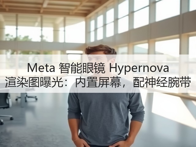 Meta 智能眼镜 Hypernova 渲染图曝光：内置屏幕，配神经腕带(图2)