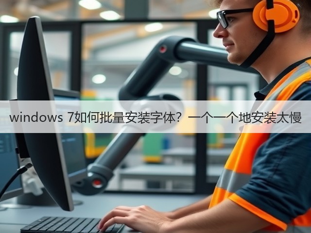 windows 7如何批量安装字体？一个一个地安装太慢(图3)