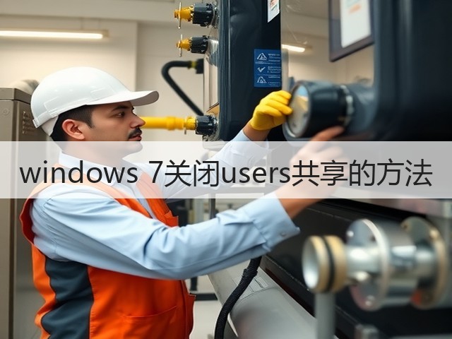 windows 7关闭users共享的方法(图1)