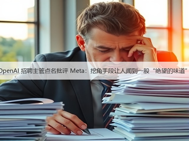 OpenAI 招聘主管点名批评 Meta:挖角手段让人闻到一股“绝望的味道”(图1) OpenAI 招聘主管点名批评 Meta:挖角手段让人闻到一股“绝望的味道”(图1)