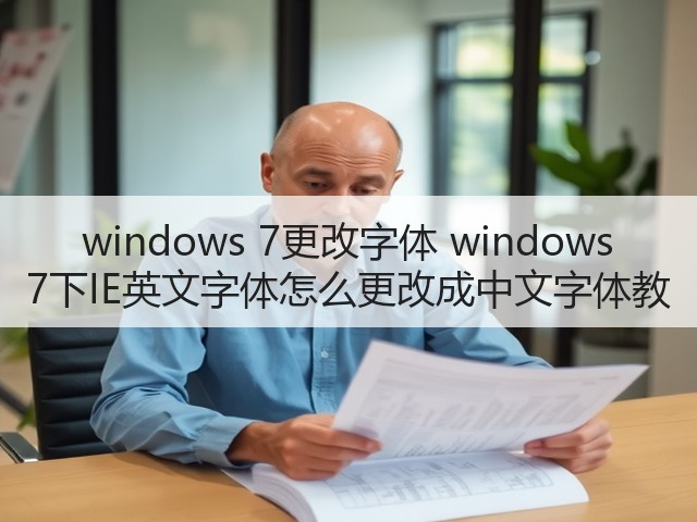 windows 7更改字体 windows 7下IE英文字体怎么更改成中文字体教(图1)