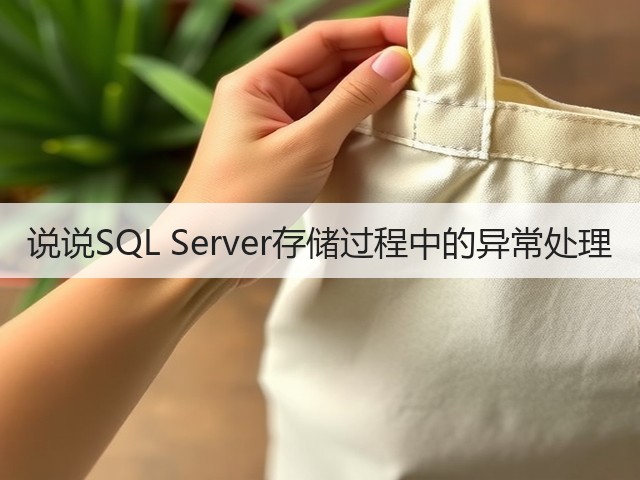 说说SQL Server存储过程中的异常处理(图3)