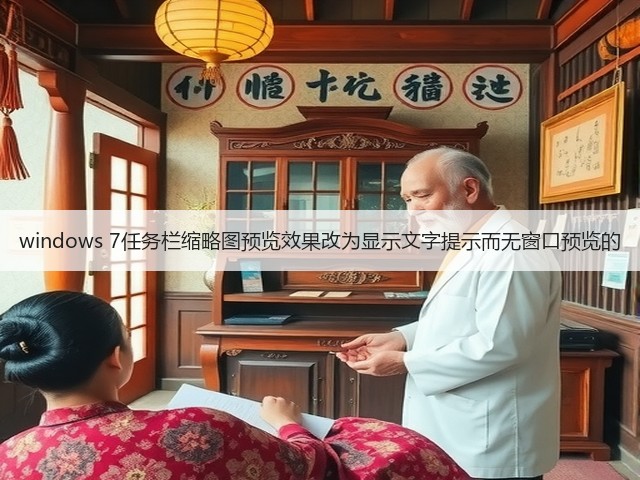windows 7任务栏缩略图预览效果改为显示文字提示而无窗口预览的(图2)