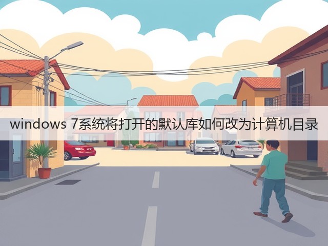 windows 7系统将打开的默认库如何改为计算机目录(图1)