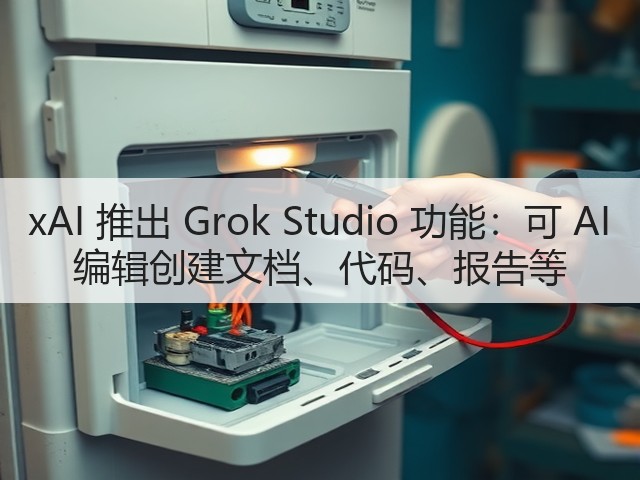 xAI 推出 Grok Studio 功能:可 AI 编辑创建文档、代码、报告等(图1) xAI 推出 Grok Studio 功能:可 AI 编辑创建文档、代码、报告等(图1)