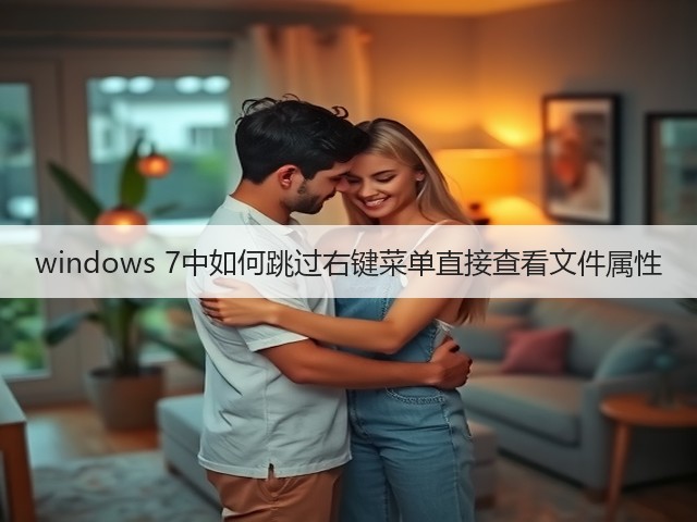 windows 7中如何跳过右键菜单直接查看文件属性(图1)