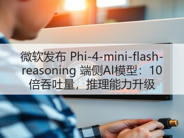 微软发布 Phi-4-mini-flash-reasoning 端侧AI模型:10 倍吞吐量,推理能力升级(图1) 微软发布 Phi-4-mini-flash-reasoning 端侧AI模型:10 倍吞吐量,推理能力升级(图1)