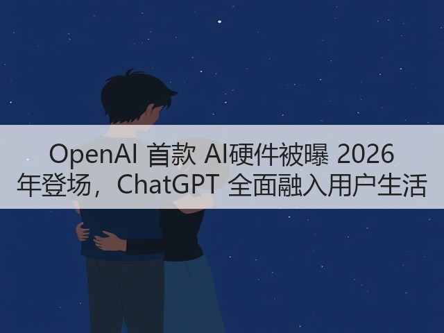 OpenAI 首款 AI硬件被曝 2026 年登场,ChatGPT 全面融入用户生活(图3) OpenAI 首款 AI硬件被曝 2026 年登场,ChatGPT 全面融入用户生活(图3)