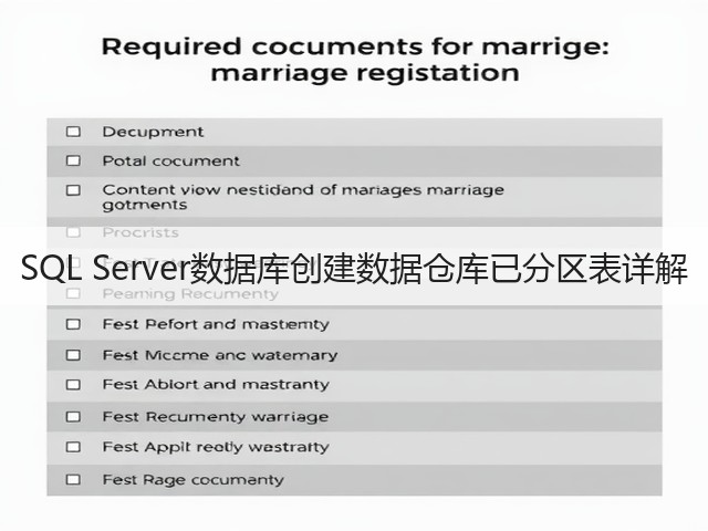 SQL Server数据库创建数据仓库已分区表详解(图1)